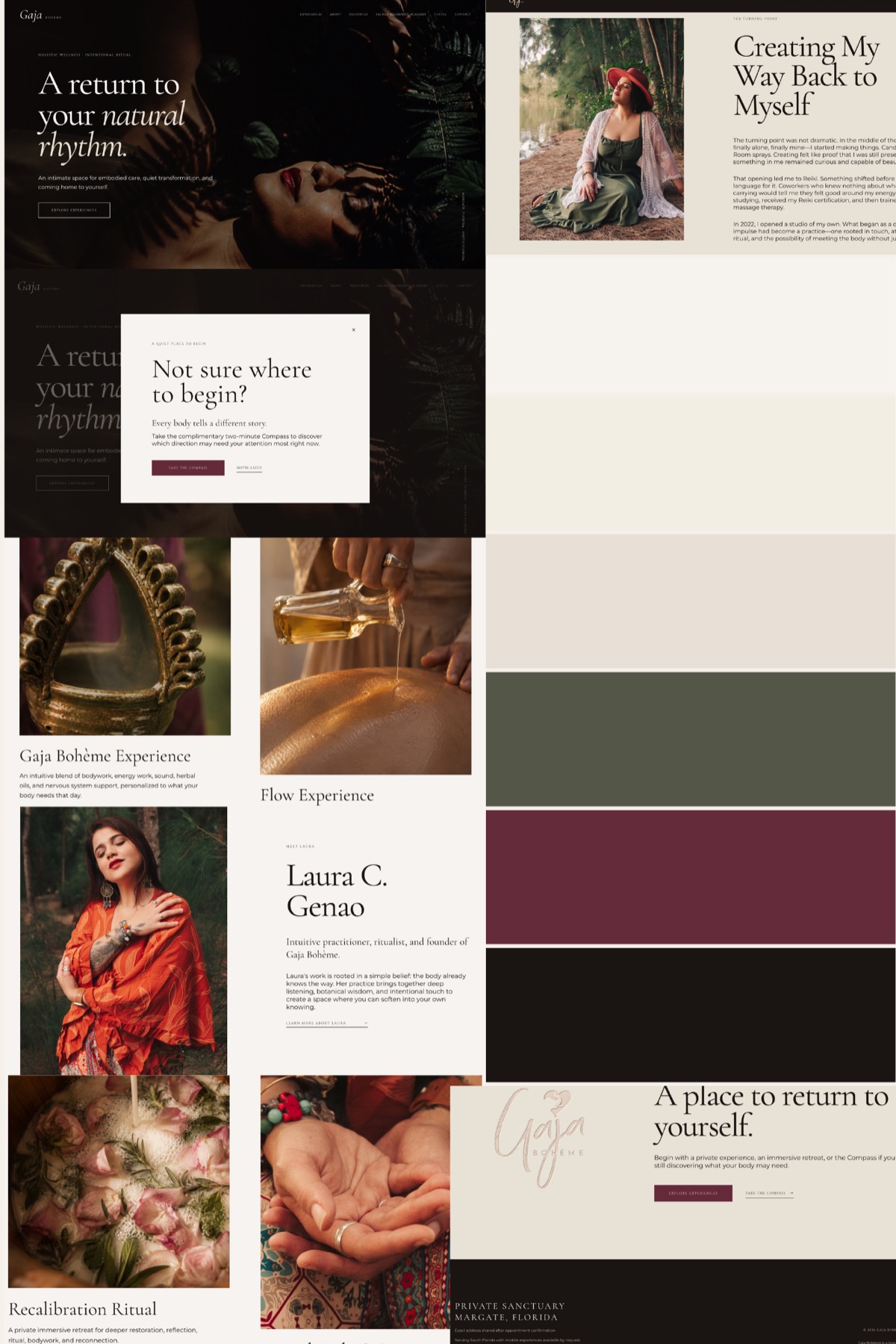 Gaja Bohème holistic wellness website design